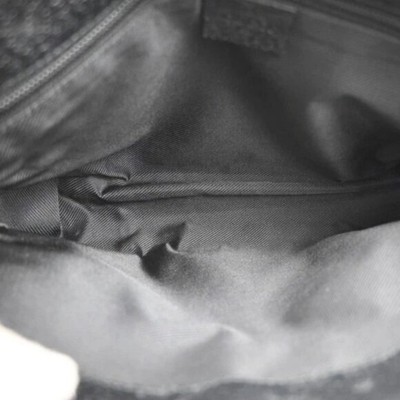 GUCCI Logo GG Pattern Shoulder Bag Canvas Leather Black SHW Italy 35MA141 - Picture 10 of 15